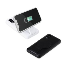 Power Bank 10.000mAh com Carregamento via Indução ou via Cabo Power Bank 10.000mAh com Carregamento via Indução ou via Cabo