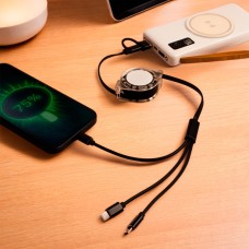 Cabo Retrátil 3 em 1 com Adaptador Cabo Retrátil 3 em 1 com Adaptador