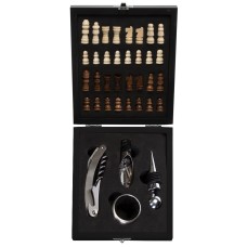 Kit Vinho Xadrez 4 peças Kit Vinho Xadrez 4 peças