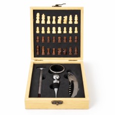 Kit Vinho Xadrez 4 Peças Kit Vinho Xadrez 4 Peças