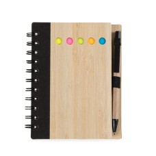 Bloco de Anotações Bambu com Caneta Bloco de Anotações Bambu com Caneta