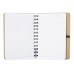 Caderno Kraft com Porta Caneta Caderno Kraft com Porta Caneta