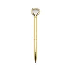 Caneta Metal Coração Diamante Caneta Metal Coração Diamante