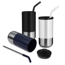 Copo Inox com Canudo 500ml Copo Inox com Canudo 500ml