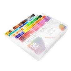 Kit Canetinhas Ponta Dupla Com 12 Cores