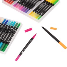 Kit Canetinhas Ponta Dupla 36 Cores